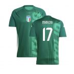 2024-2025 Italy Pre-Match Shirt (Green) (MANCINI 17)