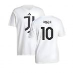 2024-2025 Juventus DNA Graphic Tee (White) (Pogba 10)
