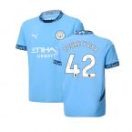 2024-2025 Man City Home Shirt (Kids) (Toure Yaya 42)