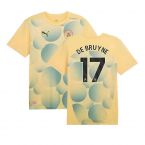 2024-2025 Man City Prematch SS Shirt (Flaxen) (De Bruyne 17)