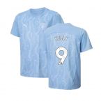 2024-2025 Man City Prematch SS Shirt (Light Blue) - Kids (Kelly 9)