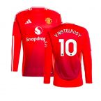 2024-2025 Man Utd Long Sleeve Home Shirt (V.Nistelrooy 10)