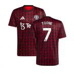 2024-2025 Man Utd Pre-Match Shirt (Black) (Toone 7)