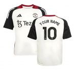 2024-2025 Man Utd Training Jersey (Off White) - Kids (Your Name)
