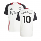 2024-2025 Man Utd Training Jersey (Off White) (Your Name)