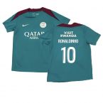 2024-2025 PSG Strike Dri-Fit Training Shirt (Teal) - Kids (Ronaldinho 10)