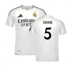 2024-2025 Real Madrid Authentic Home Shirt (Zidane 5)