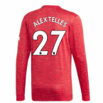 2020-2021 Man Utd Adidas Home Long Sleeve Shirt (Alex Telles 27)