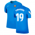 2021-2022 Barcelona Training Shirt (Blue) (KUN AGUERO 19)