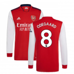 Arsenal 2021-2022 Long Sleeve Home Shirt (ODEGAARD 8)