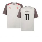 2023-2024 AC Milan Casuals Tee (Light Grey) (Pulisic 11)