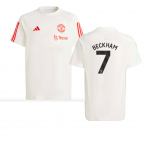 2023-2024 Man Utd Training Tee (White) - Kids (Beckham 7)