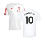 2023-2024 Man Utd Training Tee (White) (V Nistelrooy 10)