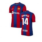 2023-2024 Barcelona Authentic Home Shirt (Alonso 17)
