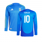 2024-2025 Italy Authentic Long Sleeve Home Shirt (R BAGGIO 10)