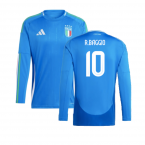 2024-2025 Italy Long Sleeve Home Shirt (R BAGGIO 10)