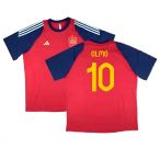 2024-2025 Spain Training Tee (Red) (A.Iniesta 6)