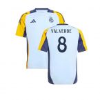 2024-2025 Real Madrid Training Shirt (Glow Blue) - Kids (Valverde 15)
