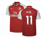 Arsenal 2017-18 Home Shirt ((Excellent) S) (Ozil 11)