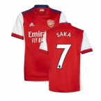 Arsenal 2021-2022 Home Shirt (Kids) (SAKA 7)