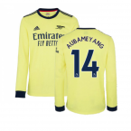 Arsenal 2021-2022 Long Sleeve Away Shirt (AUBAMEYANG 14)