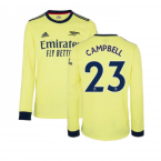 Arsenal 2021-2022 Long Sleeve Away Shirt (CAMPBELL 23)