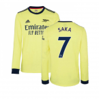 Arsenal 2021-2022 Long Sleeve Away Shirt (SAKA 7)