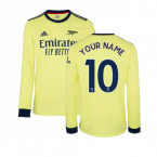 Arsenal 2021-2022 Long Sleeve Away Shirt (Your Name)