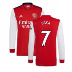 Arsenal 2021-2022 Long Sleeve Home Shirt (SAKA 7)