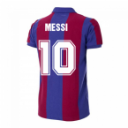 Barcelona 1980-1981 Retro Football Shirt (MESSI 10)