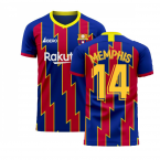 Barcelona 2020-2021 Home Concept Football Kit (Libero) (MEMPHIS 14)