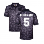 England 1990 Black Out Retro Football Shirt (FERDINAND 5)