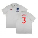 England 2009-10 World Cup Home shirt (XL) (Very Good) (A COLE 3)