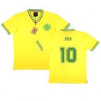 False Nein Brazil Home Football Shirt (ZICO 10)