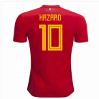 2018-2019 Belgium Adidas Home Shirt (Hazard 10)