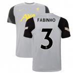 Liverpool 2021-2022 CL Training Shirt (Wolf Grey) (FABINHO 3)