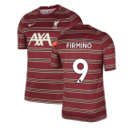 Liverpool 2021-2022 Pre-Match Training Shirt (Red) - Kids (FIRMINO 9)