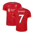 Liverpool 2021-2022 Vapor Home Shirt (SUAREZ 7)