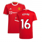 Man Utd 2021-2022 Home Shirt (KEANE 16)