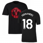 Man Utd 2021-2022 Tee (Black) (B FERNANDES 18)