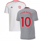 Man Utd 2021-2022 Training Tee (Grey) (Your Name)