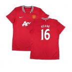 Manchester United 2011-12 Home Shirt (Women's) ((Very Good) M) (KEANE 16)