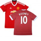 Manchester United 2015-16 Home Shirt ((Good) S) (Rooney 10)