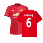 Manchester United 2016-17 Home Shirt ((Excellent) S) (Pogba 6)