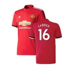 Manchester United 2017-18 Home Shirt ((Excellent) 4-5 Year) (Carrick 16)