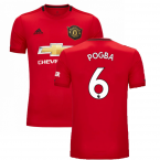 Manchester United 2019-20 Home Shirt ((Mint) L) (Pogba 6)