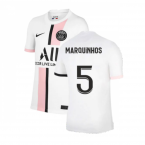 PSG 2021-2022 Away Shirt (Kids) (MARQUINHOS 5)