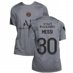 PSG 2021-2022 CL Training Shirt (Dark Grey) - Kids (MESSI 30)