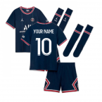 PSG 2021-2022 Little Boys Home Kit (Your Name)