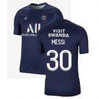 PSG 2021-2022 Pre-Match Training Shirt (Navy) (MESSI 30)